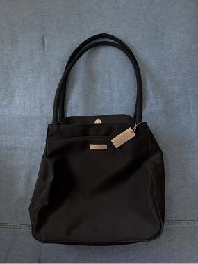 Kenneth Cole Reaction Black Tote with Silver Hardware